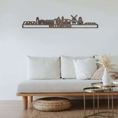 Skyline Willemstad Notenhout 90 Cm Wanddecoratie Voor Aan De Muur Met Tekst City Shapes