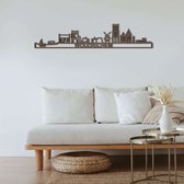 Skyline Woudrichem Zwart Mdf 130 Cm Wanddecoratie Voor Aan De Muur Met Tekst City Shapes