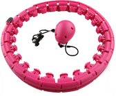 ITSTYLE - Verstelbare Fitness Hoelahoep met Gewicht - Hoelahoep voor Volwassenen en Kinderen - Hula Hoop Fitness - Roze