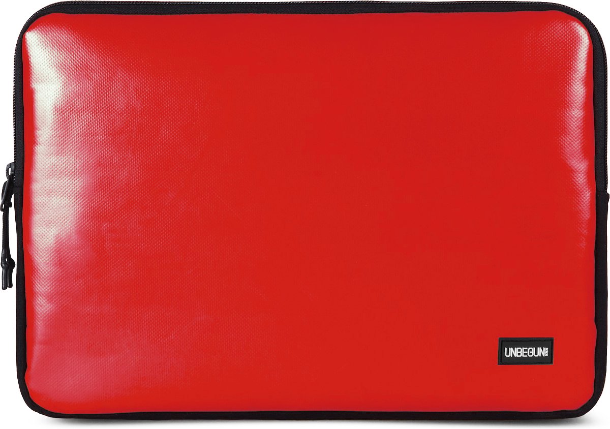 MacBook Pro 14 inch case (van gerecycled materiaal) - Rode laptop sleeve/hoes voor de nieuwe MacBook Pro 14 inch M3/M2 (2023/2024)