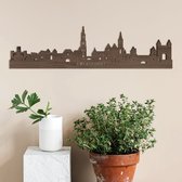 Skyline Amersfoort Detail Notenhout 60cm Wanddecoratie Voor Aan De Muur City Shapes