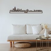 Skyline Ede Notenhout 165 Cm Wanddecoratie Voor Aan De Muur Met Tekst City Shapes