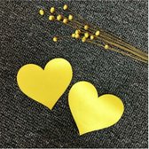 Tepelcover geel hart | Versiering - Sexy - Sticker