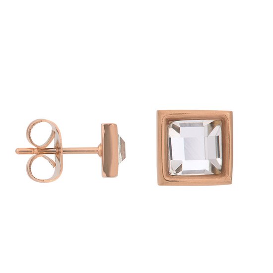 iXXXi-Jewelry-Expression Square-Rosé goud-dames-Oorbellen-One size