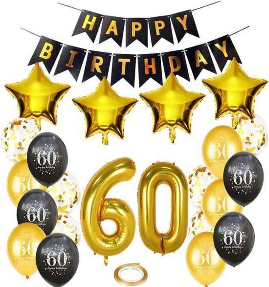 Joya Beauty® 60 jaar verjaardag feest pakket | Versiering Ballonnen voor  feest 60 jaar... | bol.com