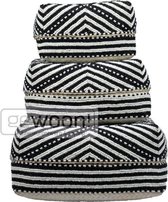 Decoratie offermand zwart wit set
