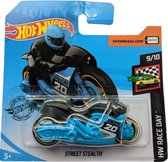 Hot Wheels Street Stealth - Motor - Blauw Zwart - 7 cm