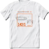 Stug 3 Tank Destroyer leger T-Shirt | Unisex Army Tank Kleding | Dames / Heren Tanks ww2 shirt | Blueprint | Grappig bouwpakket Cadeau - Wit - XXL