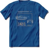 Stug 3 Tank Destroyer leger T-Shirt | Unisex Army Tank Kleding | Dames / Heren Tanks ww2 shirt | Blueprint | Grappig bouwpakket Cadeau - Donker Blauw - 3XL