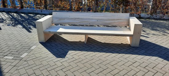 Loungebank "Garden" van Nieuw steigerhout 240cm 4 persoons bank