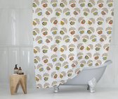 Zethome Birdy - Douchegordijn 180x200 cm - Badkamer Gordijn - Shower Curtain - Waterdicht - Sneldrogend - Anti Schimmel - Wasbaar - Duurzaam