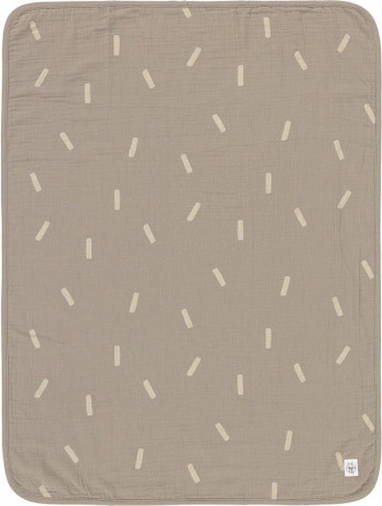 Lassig Muslin GOTS Speckles Olive 75 x 100 cm Wiegdeken 1312022585