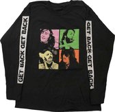 The Beatles Longsleeve shirt -L- Get Back Studio Shots Zwart