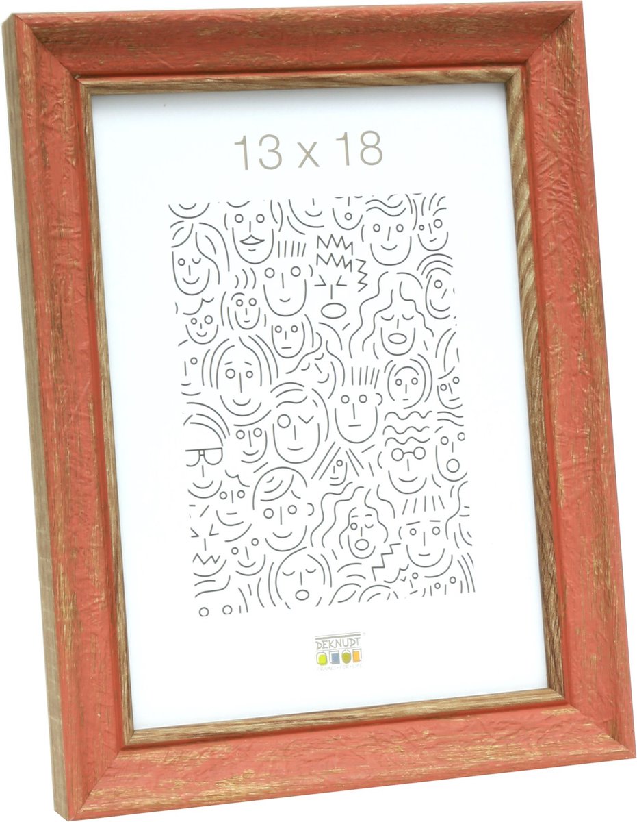 Deknudt Frames fotolijst S46TG4 - roze verweerd hout - foto: 13x18 cm