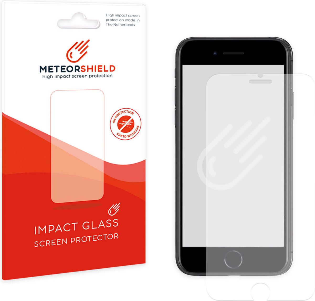 Meteorshield iPhone SE 2022 screenprotector - Ultra clear impact glass