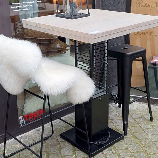 Steigerhouten Partytafel met terrasverwarmer - Sta tafel - feesttafel - Aperitief tafel