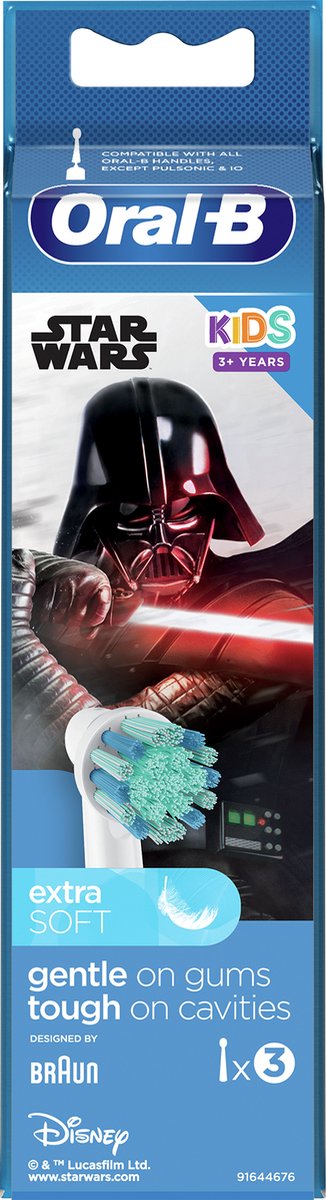 Oral-B Kids Opzetborstels Met Star Wars-figuren, 3 Stuks