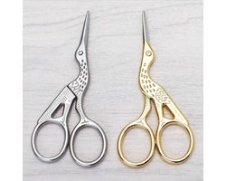 Jumada - Roestvrijstalen schaar - Kraan vorm - Kruissteek schaar - Zilver - 11 cm