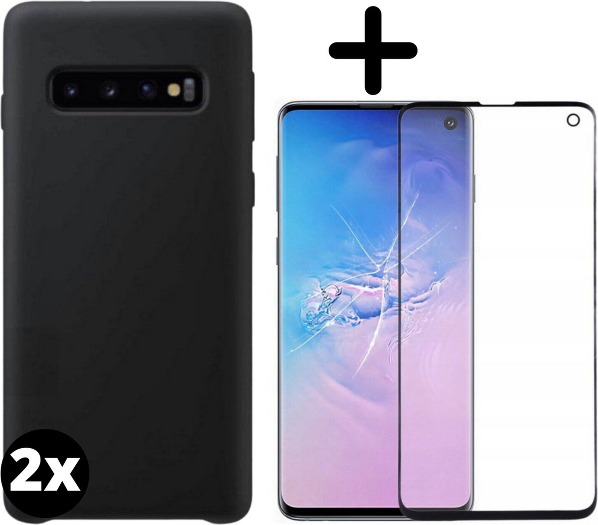 Fooniq Telefoonhoesje - Back Cover - Geschikt Voor Samsung Galaxy S10 - Zwart