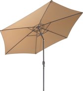 Gartenfreude - kantelbare stalen Parasol - 270 cm, Taupe