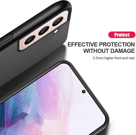 DrPhone SC5 - Siliconen Soft Gel Case – Geschikt voor Galaxy S22 Plus – Zwart
