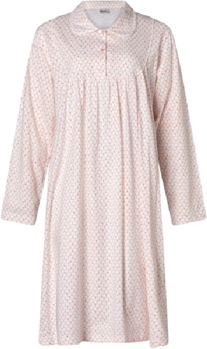 Lunatex klassiek dames nachthemd 224133 met kraag - roze rose