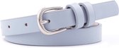 PU Kunstleer Riem - Blauw/Grijs | Kunstleer | Fashion Favorite | 105 cm