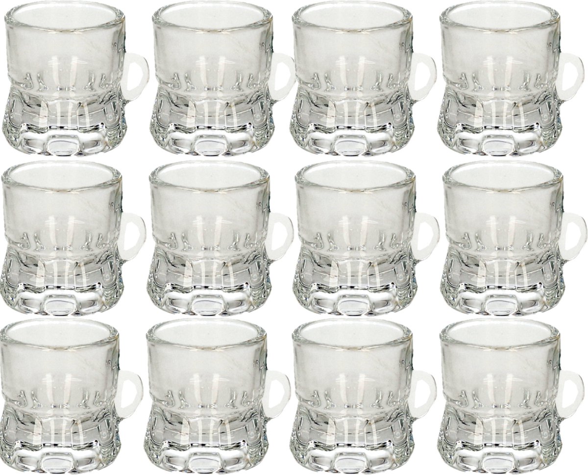Set van 20x stuks shotglas vorm bierpul glaasje/glas met handvat van 2cl - Feestjes/verjaardag - Oktoberfest
