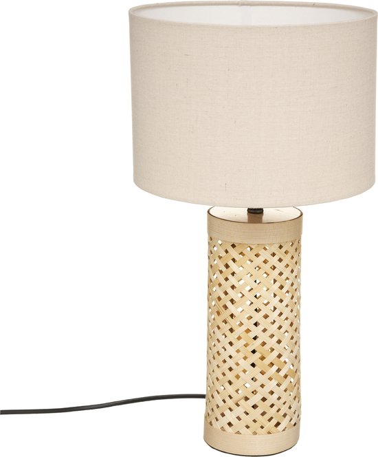 Atmosphera Tafellamp Salma naturel - Lamp - H47 cm - Bamboe