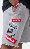 Nebbia 178-  Voeg toe aan wenslijst      Fitness Shorts Labels Licht Grijs M