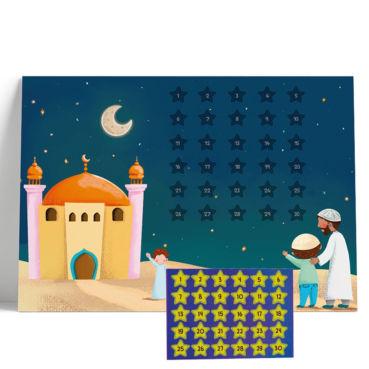 Lecerrot Ramadan Kalender, Ramadan kalender voor kinderen, Ramadan, Ramadan Mubarak adventskalender, Eid Mubarak aftelkalender, vilt, Eid geschenken, Ramadan decoraties, feestaccessoires