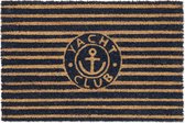 Relaxdays deurmat anker - kokos voetmat - Yacht Club - antislip kokosmat - 60 x 40 cm