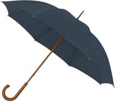 paraplu Eco 102 cm bamboe/polyester marineblauw
