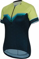 fietsshirt P-Sweet Jane dames polyester blauw/groen mt 38