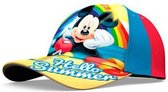 pet Mickey Mouse junior katoen blauw/rood mt 52