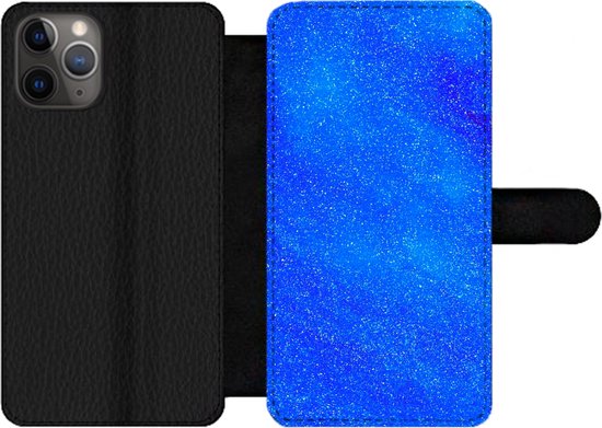 Bookcase Geschikt voor iPhone 11 Pro Max telefoonhoesje - Blauw - Abstract - Design - Met vakjes - Wallet case met magneetsluiting