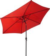 Gartenfreude - kantelbare stalen Parasol - 300 cm, Rood