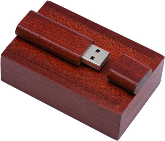 Foto: Usb stick met opberg box gepersonaliseerd met uw eigen tekst zowel de stick als box 16gb