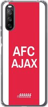 6F hoesje - geschikt voor Sony Xperia 10 III -  Transparant TPU Case - AFC Ajax - met opdruk #ffffff