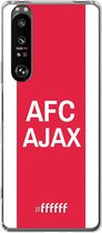 6F hoesje - geschikt voor Sony Xperia 1 III -  Transparant TPU Case - AFC Ajax - met opdruk #ffffff