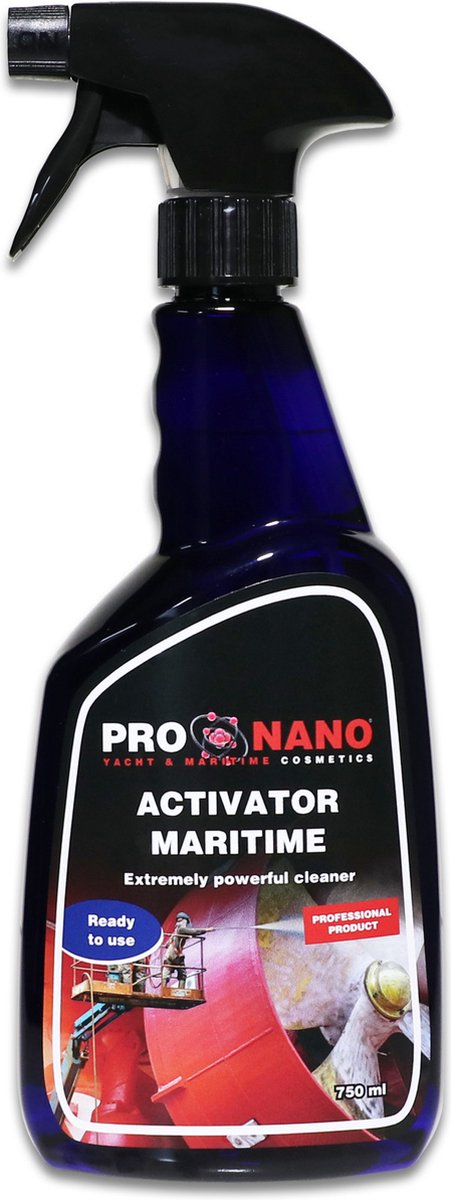 ProNano | Pro Nano Activator Maritiem | Ready to Use | Nano Technologie | Krachtige reiniger voor o.a. het verwijderen van kalk, zoutaanslag en roest. voor alle soorten oppervlakten zoals staal, polyester ect. haalt verkleuringen uit het oppervlak.