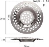 gt-Products - 2 Stuks - RVS Afvoerstop - Afvoerzeef - Korfplug - Gootsteenzeef - Afvoerplug - Zeefje - Keuken - Korfzeef - Zeefje voor in de spoelbak - Keuken - Luxe afvoerstop - Gootsteensto