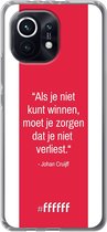 6F hoesje - geschikt voor Xiaomi Mi 11 -  Transparant TPU Case - AFC Ajax Quote Johan Cruijff #ffffff