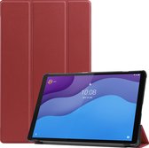 Case2go - Tablet hoes & Screenprotector geschikt voor Lenovo Tab M10 (TB-X306F) - 10.1 Inch - Auto Wake/Sleep functie - Donker Rood