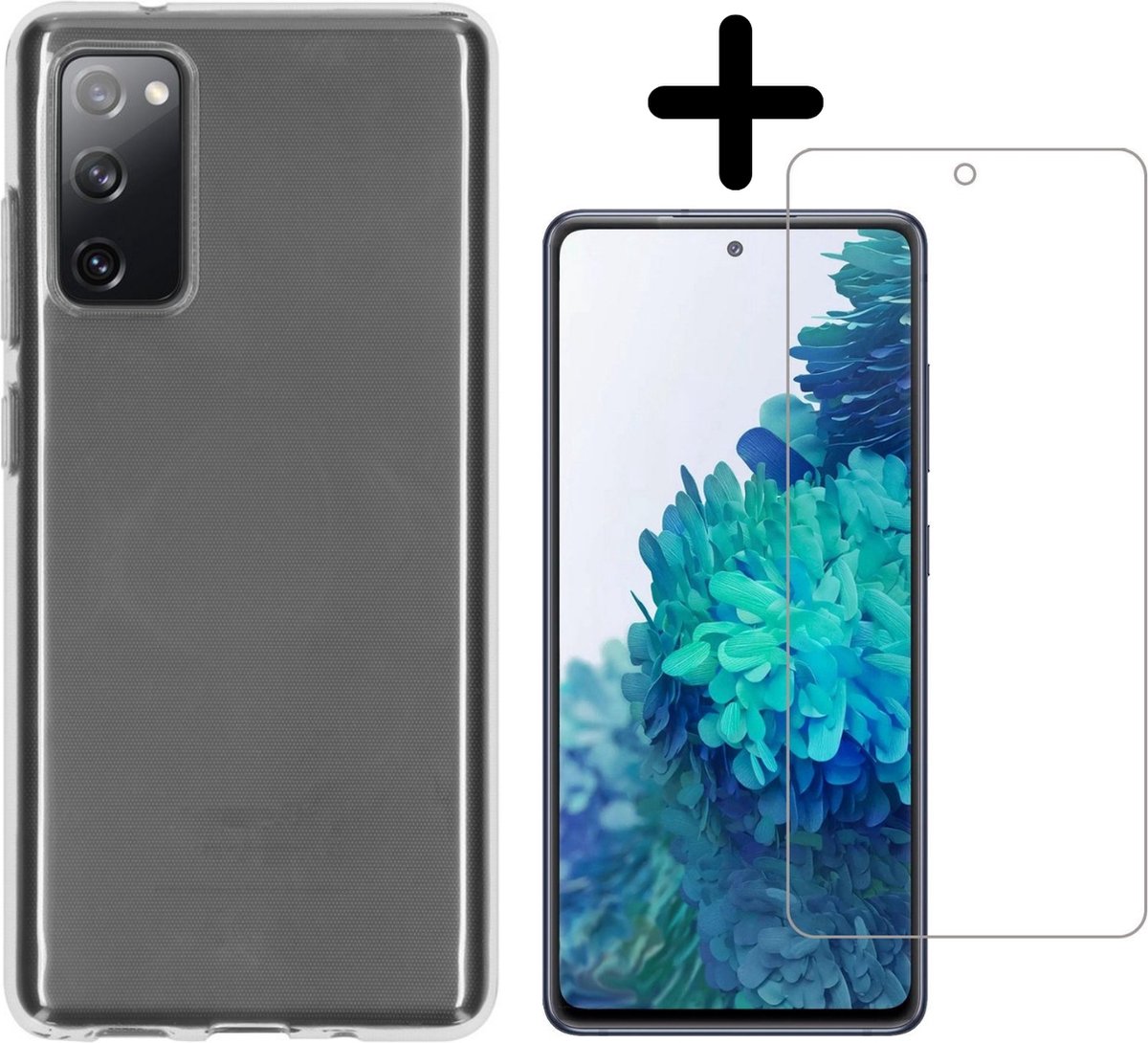 Fooniq Silicone Hoesje Transparant + Screenprotector - Geschikt Voor Samsung Galaxy S20 FE