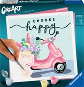 Ravensburger CreArt Choose happy - Schilderen op nummer voor volwassenen - Hobbypakket