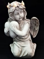 Engel - Coeur dans les mains - 4/20/XLT - LED - Polystone - Décoration funéraire - Statue - Piles incluses