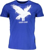 Roberto Cavalli T-shirt Blauw S Heren