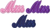 Miss applicaties - 3 stuks - Strijk Embleem Patch - set van 3