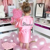 Fiory Kimono Princess | Kinderen| Roze Kimono| 4 jaar| Opdruk Princess | Maat 110 | Kinderen| Roze